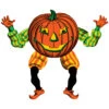 Beistle Vintage 30" Jointed Jack O Lantern Goblin Halloween Decoration 00442