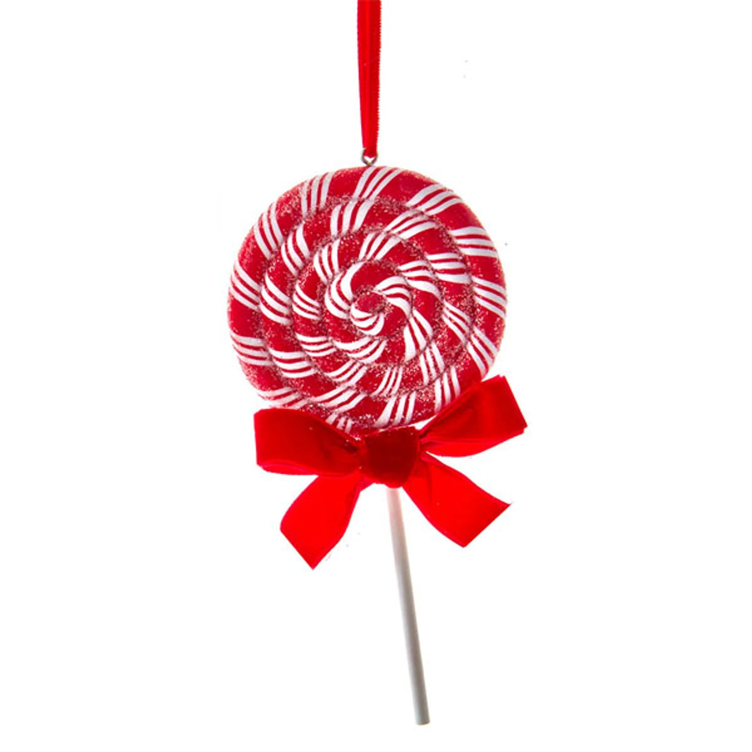 Kurt Adler 6.3" Set Of 2 Peppermint Stripe Lollipop Christmas Ornament D4099 3 Kurt Adler 6.3" Set Of 2 Peppermint Stripe Lollipop Christmas Ornament D4099 - Image 3