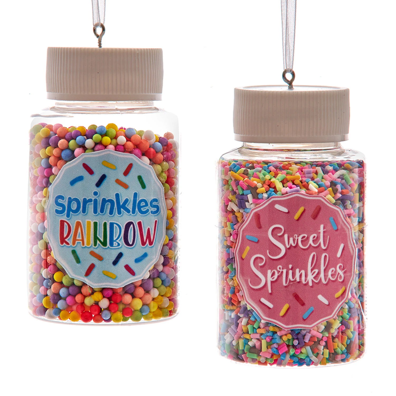Kurt Adler 3.3" Set Of 2 Cookie Sprinkles Jar Christmas Ornament D4226 1 Kurt Adler 3.3" Set Of 2 Cookie Sprinkles Jar Christmas Ornament D4226