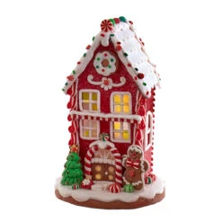 Kurt Adler 8.5" Battery Operated Lighted Red And White Gingerbread Houses GBJ0037 6 Kurt Adler 8.5" Battery Operated Lighted Red And White Gingerbread Houses GBJ0037 -Christmas Decorations Shop gbj0037b 43443.1678722781