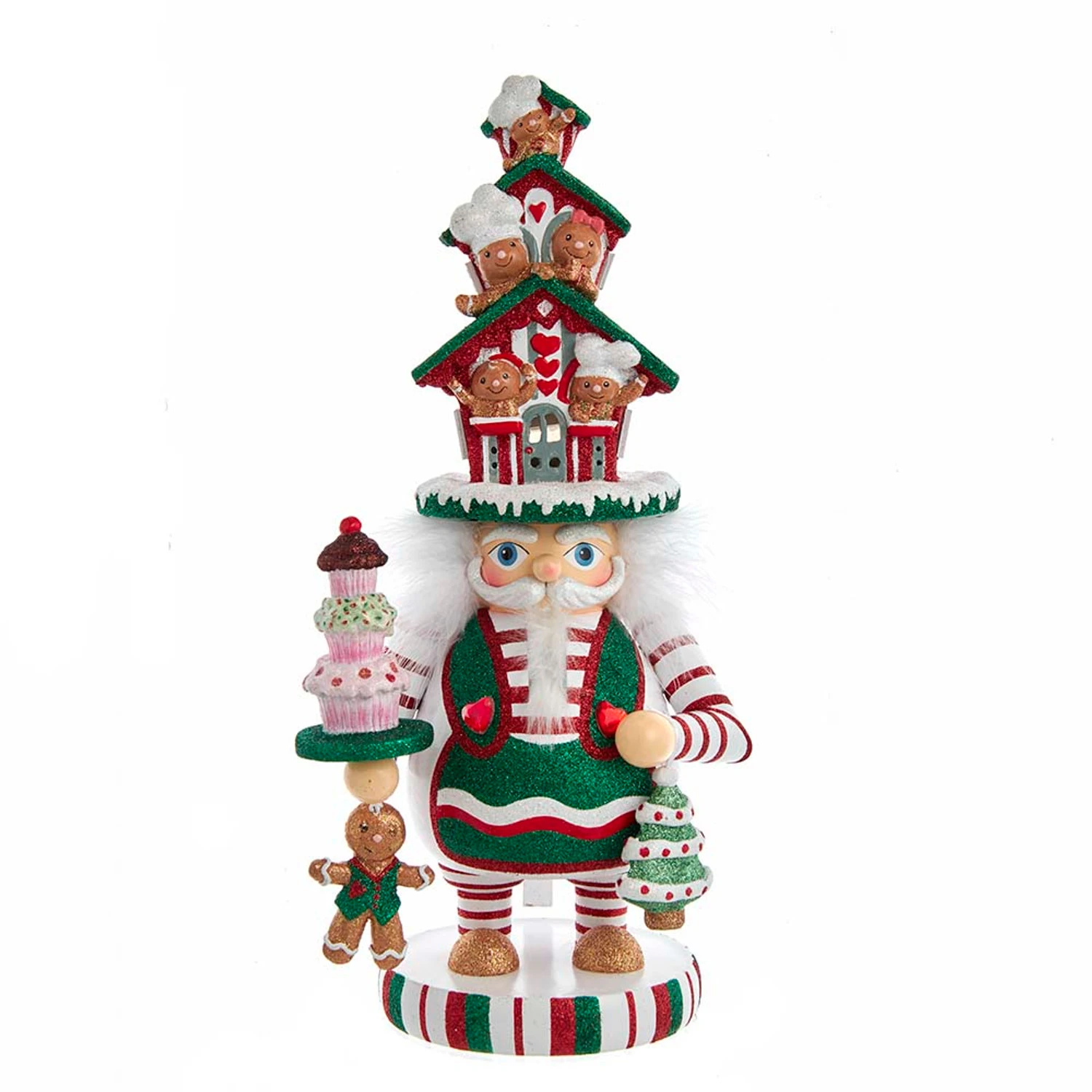 Kurt Adler 15" Hollywood Nutcrackers Lighted Gingerbread House Hat Nutcracker HA0571 1 Kurt Adler 15" Hollywood Nutcrackers Lighted Gingerbread House Hat Nutcracker HA0571
