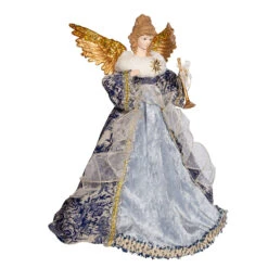 Kurt Adler 17" Indigo Blue Delft Angel Christmas Tree Topper J6099 -Christmas Decorations Shop j6099 01 06554.1653408818