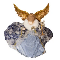Kurt Adler 17" Indigo Blue Delft Angel Christmas Tree Topper J6099 -Christmas Decorations Shop j6099 05 70425.1653408812
