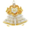 Kurt Adler 4.5" Noble Gems "50th Anniversary" Bell Glass Christmas Ornament NBX0107