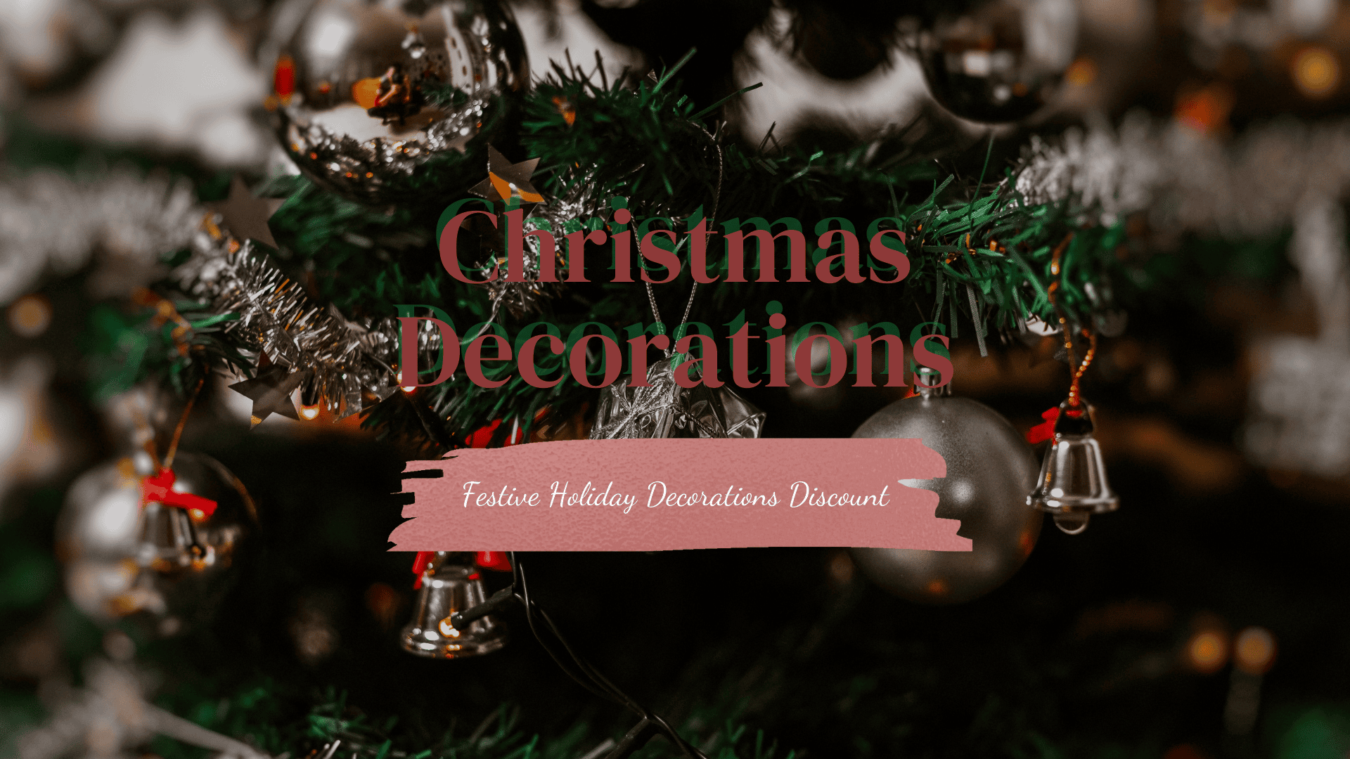 Christmas Decorations Shop -Christmas Decorations Shop White and Gold Simple and Professional Christmas Scene Blank Greetings Christmas Presentation 3